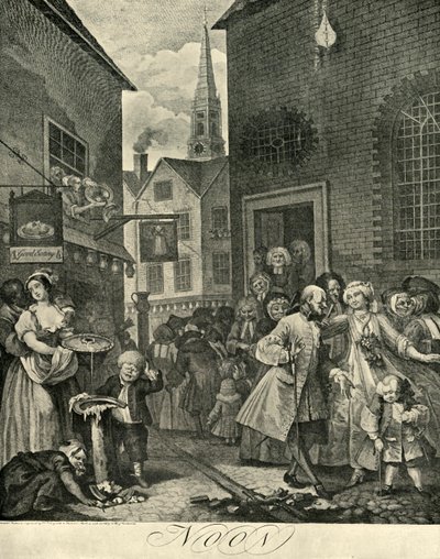 Covent Garden al mediodía, 1738, 1925 de William Hogarth