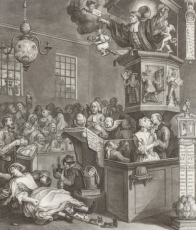 Credulidad, superstición y fanatismo de William Hogarth