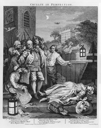 Crueldad en perfección, de Las cuatro etapas de la crueldad, 1751 de William Hogarth