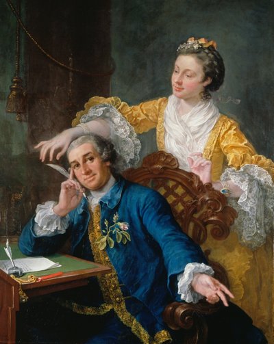 David Garrick (1717-79) con su esposa Eva-Maria Veigel, «La Violette» o «Violetti» (1725 - 1822) de William Hogarth