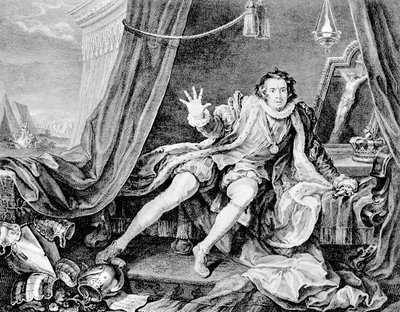 David Garrick como Ricardo III de William Hogarth