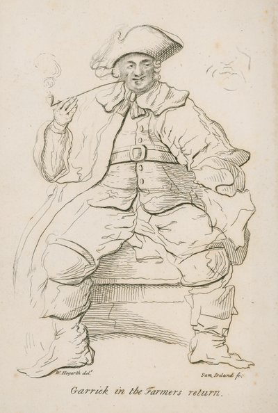 David Garrick en el regreso del granjero de William Hogarth