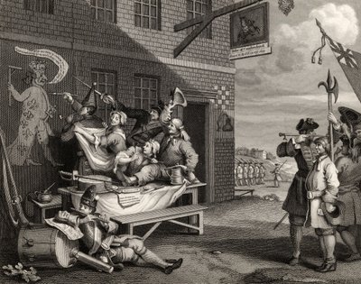 Inglaterra, grabado por Thomas Phillibrown, de 