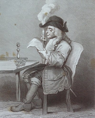 Grabado titulado "El político", de William Hogarth de William Hogarth