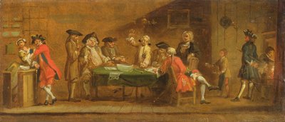 Figuras en una Taberna o Cafetería, 1720s de William Hogarth