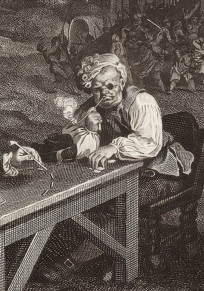 Cuatro impresiones de una elección / Las elecciones parlamentarias. Lámina 2: Buscando votos / Captación de votos (detalle) 1757 de William Hogarth