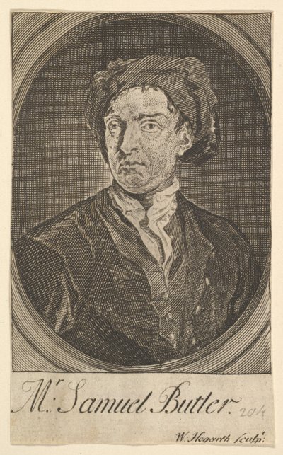 Retrato de frontispicio Diecisiete pequeñas ilustraciones para Hudibras de Samuel Butler, abril 1726 de William Hogarth