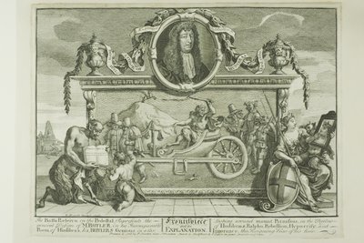 Frontispicio, lámina uno de Hudibras de William Hogarth