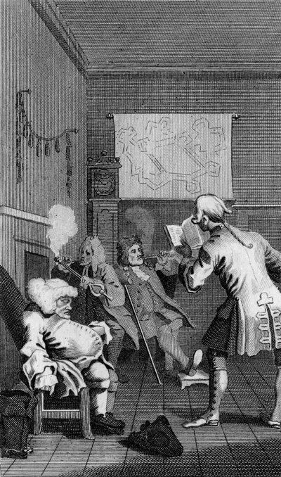 Frontispicio de Tristram Shandy de William Hogarth