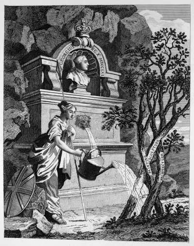Frontispicio del catálogo de artistas de William Hogarth