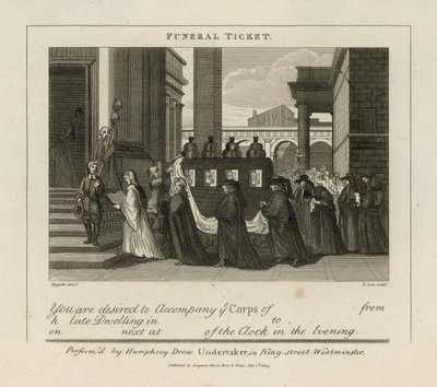 Boleto de funeral de William Hogarth