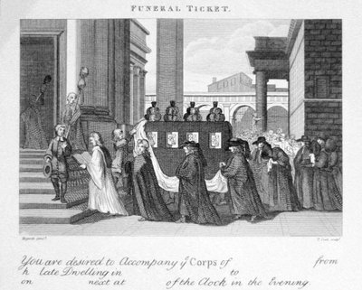 Ticket de funeral de William Hogarth