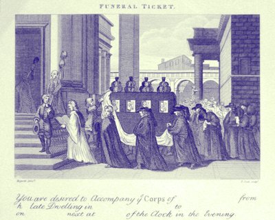 Ticket de funeral de William Hogarth