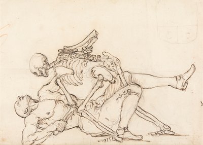 Epitafio de George Taylor: La muerte le hace una cruz a George Taylor de William Hogarth