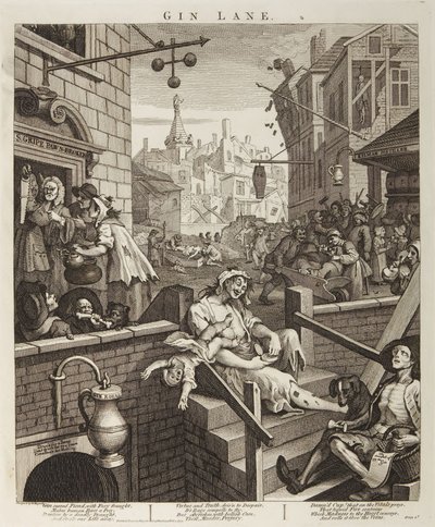 Gin Lane de William Hogarth