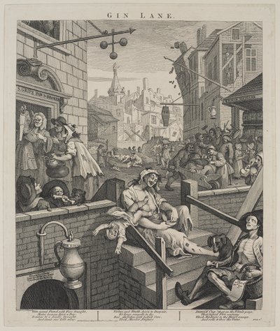 Gin Lane de William Hogarth