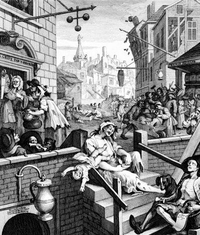 Gin Lane de William Hogarth