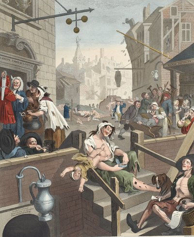 Gin Lane, ilustración de 