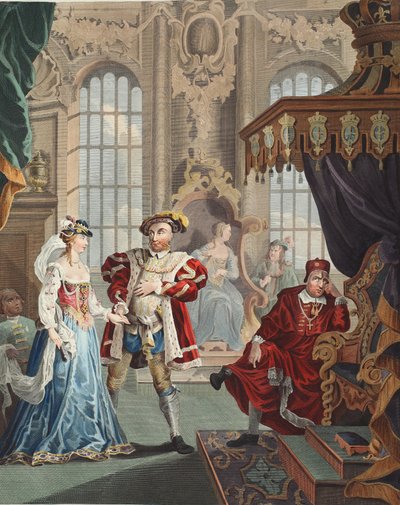 Enrique VIII y Ana Bolena, ilustración de 