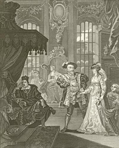 Enrique VIII y Ana Bolena de William Hogarth