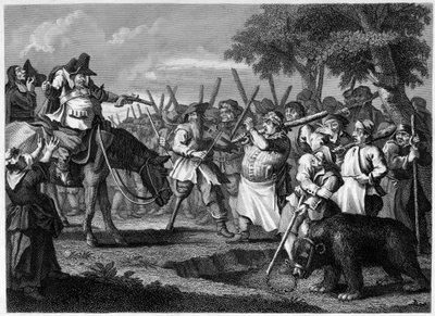 La primera aventura de Hudibras de William Hogarth