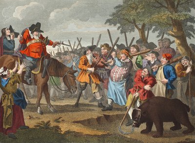 La primera aventura de Hudibras, de "Hudibras" de Samuel Butler de William Hogarth