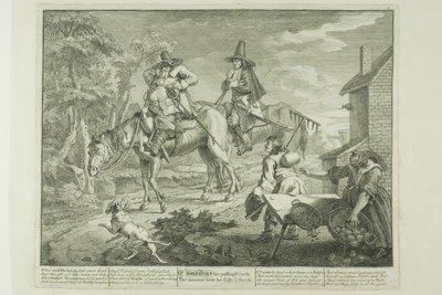Hudibras Sallying Forth, plato dos de Hudibras de William Hogarth