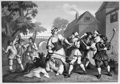 Hudibras, el caballero se somete a Trulla de William Hogarth