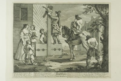 Hudibras Triunfante, placa cuatro de Hudibras de William Hogarth