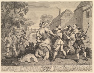 Hudibras vencido por Trulla Doce grandes ilustraciones para Samuel Butlers..., febrero de 1725-26 de William Hogarth