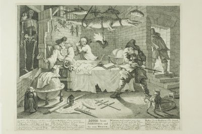 Hudibras y Sidrofel, lámina ocho de Hudibras de William Hogarth