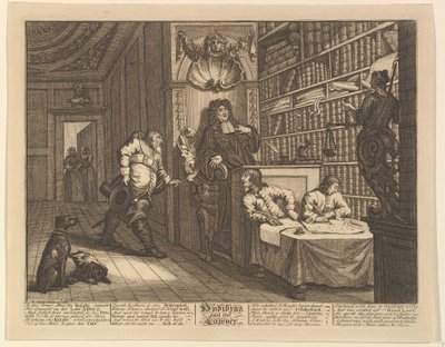 Hudibras y el abogado Doce grandes ilustraciones para Hudibras de Samuel Butler, Placa, 1725-68 de William Hogarth