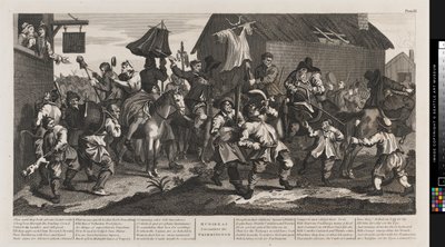 Hudibras y el Skimmington de William Hogarth