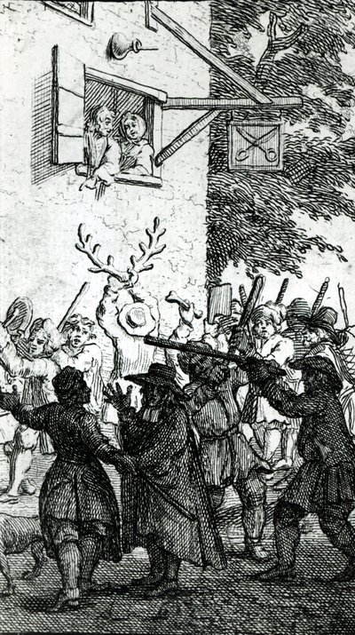 Alboroto contra un sastre de William Hogarth