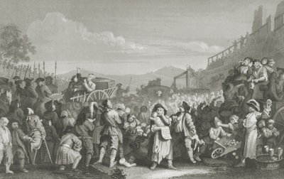 Ocioso en el camino hacia la ejecución de William Hogarth