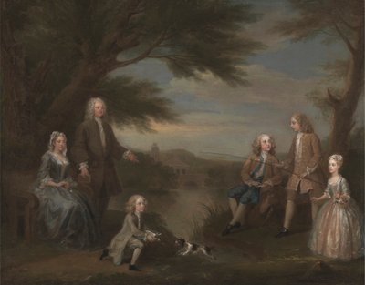John y Elizabeth Jeffreys y sus hijos de William Hogarth