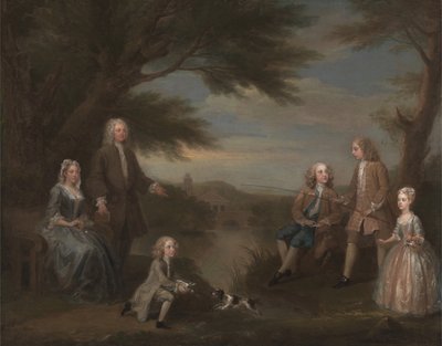 John y Elizabeth Jeffreys y sus hijos, 1730 de William Hogarth