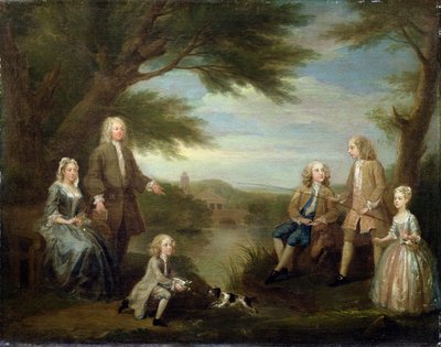 John y Elizabeth Jeffreys y sus hijos, 1730 de William Hogarth