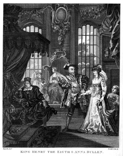 Rey Enrique VIII y Ana Bolena de William Hogarth