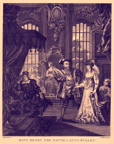 Rey Enrique VIII y Ana Bolena de William Hogarth