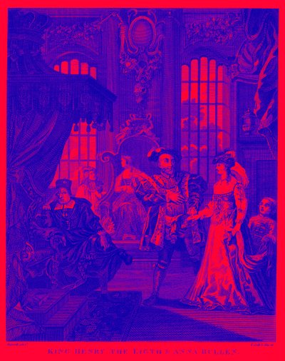 Rey Enrique VIII y Ana Bolena de William Hogarth