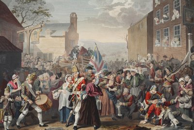 Marcha de los Guardias a Finchley, ilustración de 
