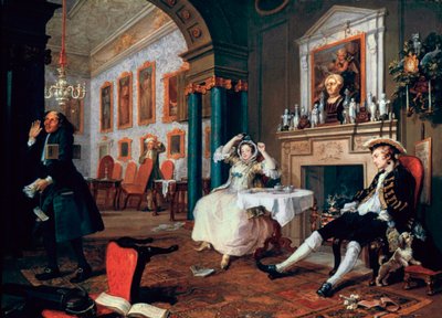 Marriage A-la-Mode: 2. La Tête à Tête, 1743 de William Hogarth