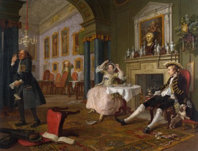 Matrimonio a la moda: II - La Tete a Tete de William Hogarth