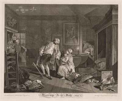 Matrimonio a la moda: La muerte del conde de William Hogarth