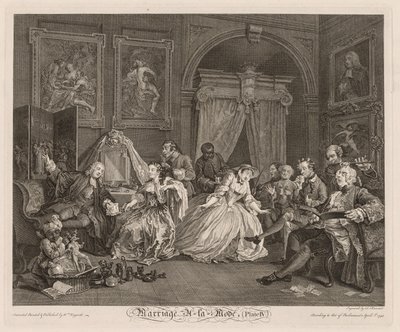 Matrimonio a la moda: La escena del tocador de William Hogarth