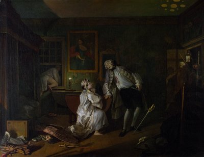 Matrimonio a la moda: V, El Bagnio, c.1743 de William Hogarth