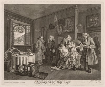 Matrimonio a la moda: La muerte de la condesa de William Hogarth