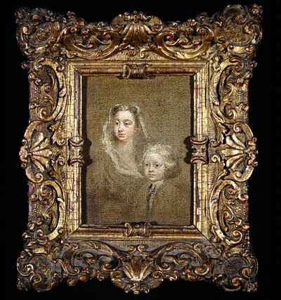 Mary Edwards Hamilton y su hijo, Gerard Anne de William Hogarth