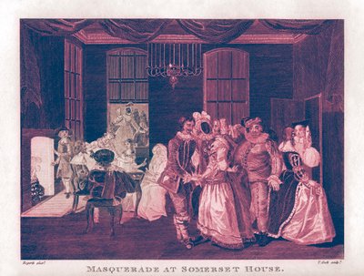Mascarada en Somerset House de William Hogarth